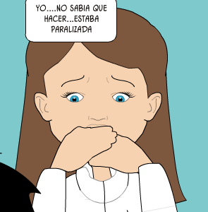 Dibujos; En la Escuela Todos debemos respetarnos!! yo....no sabia que hacer...estaba paralizada