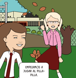 Dibujos; En la Escuela Todos debemos respetarnos!! empezamos a jugar al pilla-pilla.