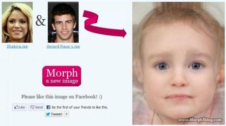 Bebé de Shakira y Piqué - Simulación Morphthing ¿Cómo será el bebé de Gerard Piqué y Shakira? O el de cualquier otra pareja…