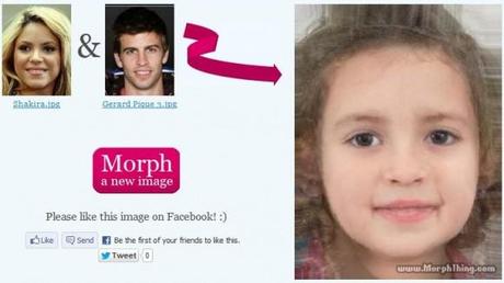 Bebé niña de Shakira y Piqué - Simulación Morphthing ¿Cómo será el bebé de Gerard Piqué y Shakira? O el de cualquier otra pareja…