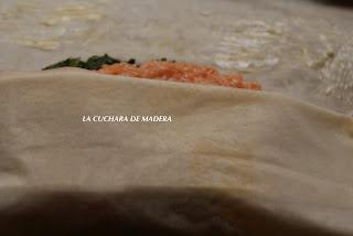 PAQUETES DE SALMON Y ESPINACAS