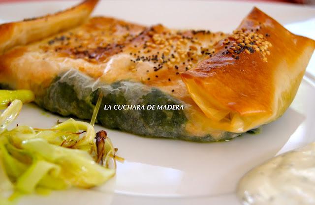 PAQUETES DE SALMON Y ESPINACAS