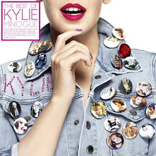 Chapitas en la portada de un disco de Kilye Minogue