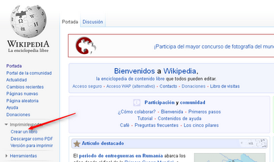 Creación de ePub con la wikipedia