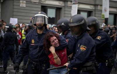 Las imagenes más cruentas de las protestas de Madrid