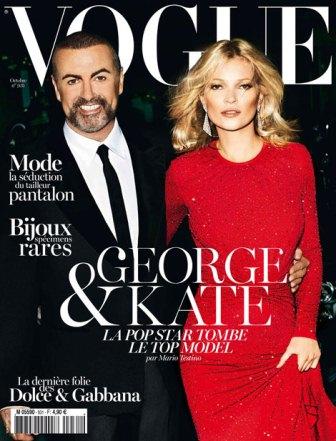 George Michel y Kate Moss, photoshop por partida doble en Vogue París, Octubre 2012