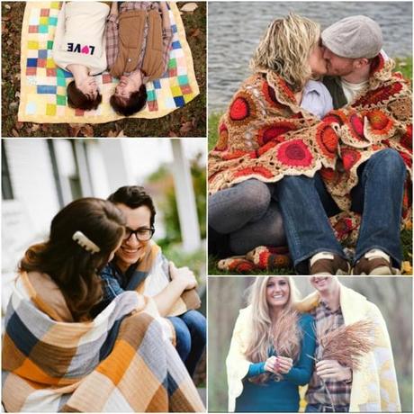 Fall engagement session inspiration-blankets