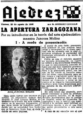 Artículo de Ricardo Guinart Cavallé sobre la Apertura Zaragozana, 1946 (1)