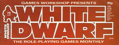 Logotipo de la White Dwarf a partir del número 39