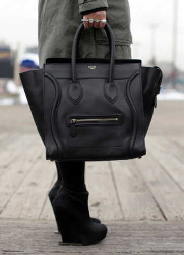 BLACK BAG: Céline luggage.