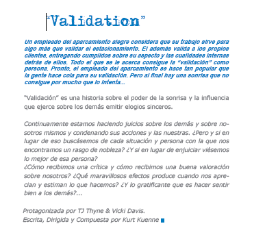 Validation  (Cortometraje de Kurt Kuenne con subtítulos en español)