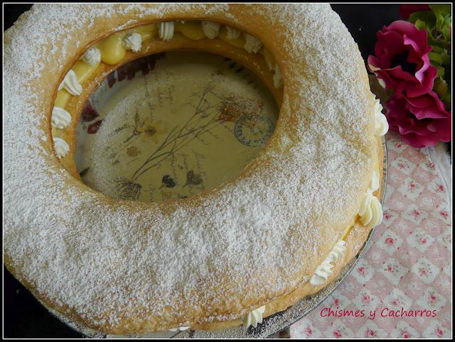 Rosca de Hojaldre de Crema y Nata