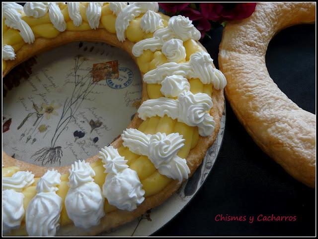 Rosca de Hojaldre de Crema y Nata