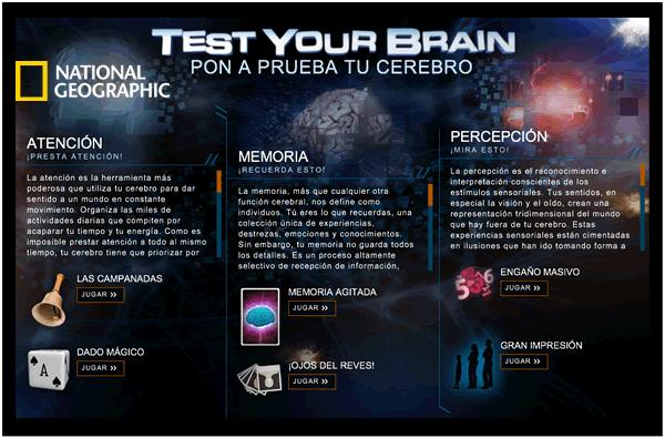 Ejercita tu cerebro (Online & Gratis) con National Geographic