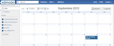 Calendario en Edmodo