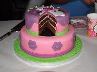 Aqui la tarta de cumpleaños que le hice a la princesita d...