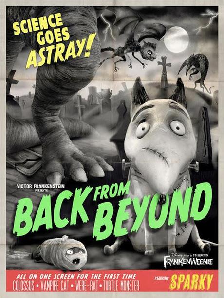 'Frankenweenie' homenajea a los clásicos del terror en una colección de pósters retro