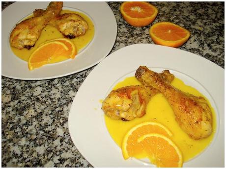 Pollo con salsa de naranja