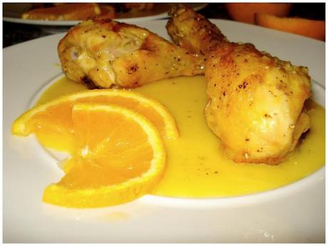 Pollo con salsa de naranja