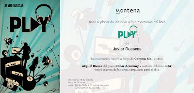 Javier Ruescas presentará PLAY el 19 de octubre en Madrid