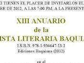 Presentación XIII Anuario revista literaria Baquiana