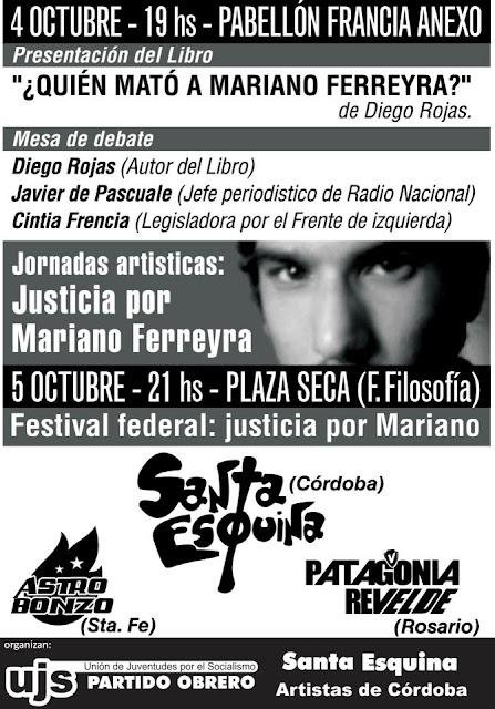 MARIANO FERREYRA PRESENTE EN LA FACULTAD DE FILOSOFIA DE LA UNC POR MANDATO ESTUDIANTIL