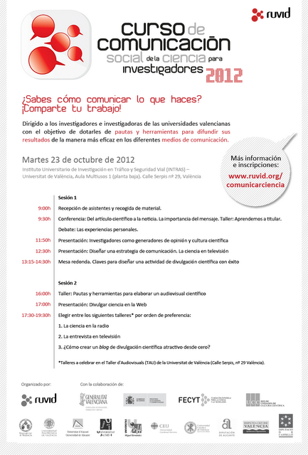 Curso de comunicación social de la ciencia para investigadores