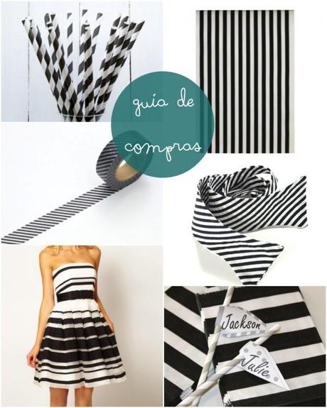 Black and white stripe wedding-Shopping guide