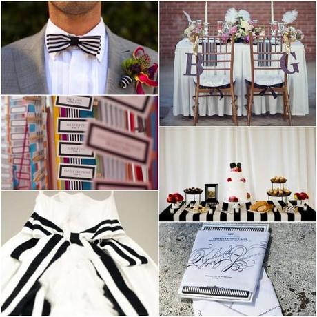 Inspiration. Black and white stripes wedding