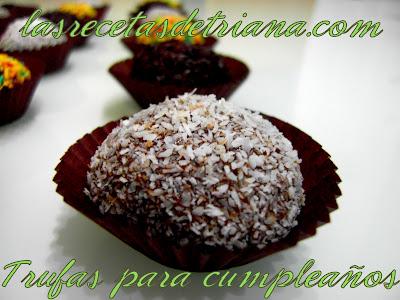 Trufas para el cumpleaños de Rocio