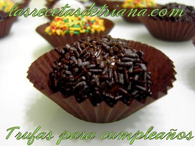 Trufas para el cumpleaños de Rocio