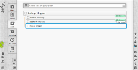 ✓ Smthngs (somethings) Pantalla de smthngs