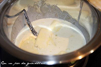Terrina de papaya al té verde y salsa de maíz dulce