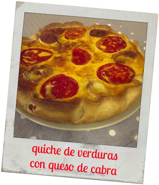 quiche de verduras con queso de cabra - vegetables and goat cheese quiche