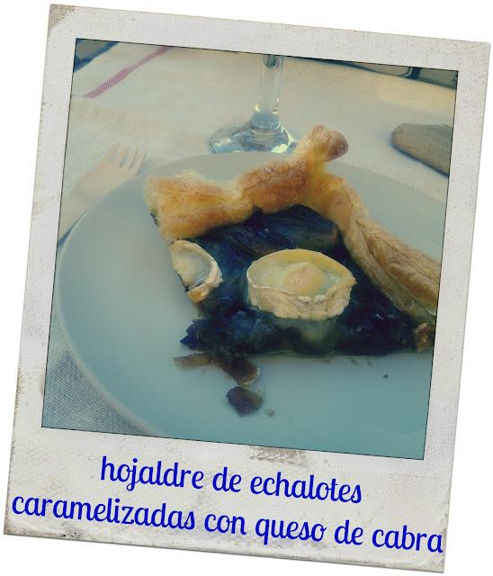 echalotes puff pastry, echalotes and goat cheese puff pastry