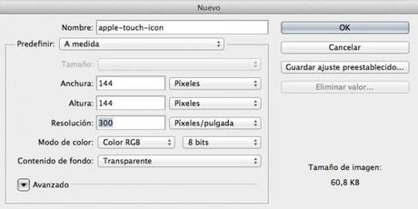 Crear icono de tu web para Ipad / Iphone con Photoshop CS6