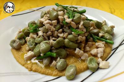 Recetas: Habitas baby y pollo con trigueros en salsa de verduras