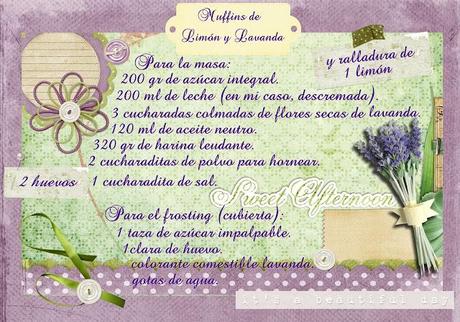 Muffins de limón y lavanda