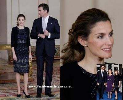 Dña. Letizia, anfritiona de la cena con jefes de estado de Europa e Iberoamérica. El look de la Princesa