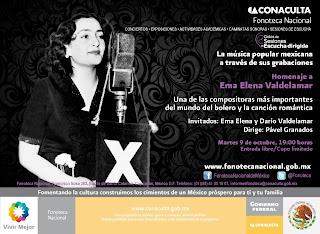 Homenaje a Ema Elena Valdelamaren la Fonoteca Nacional