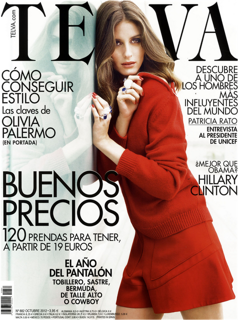Olivia Palermo para TELVA , edición Octubre 2012.