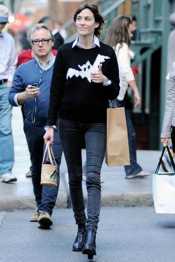 Celebrity Street Style: Alexa Chung en NY.