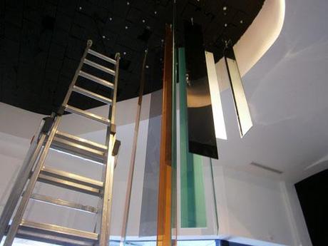 escultura-013 Nuevo diseño A-cero In, lámpara de vidrio reutilizado!