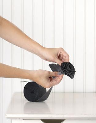 Flores negras para Halloween