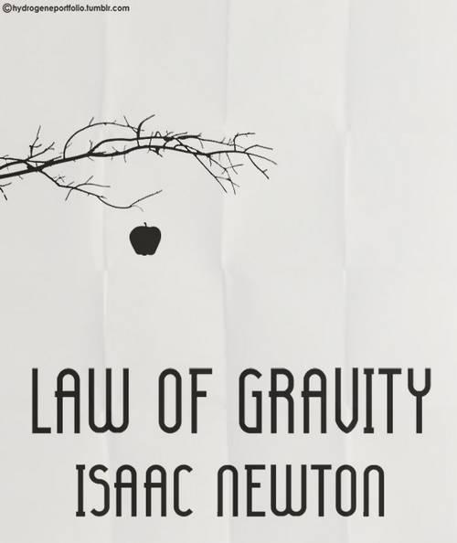 ley gravedad newton Más posters minimalistas sobre ciencia
