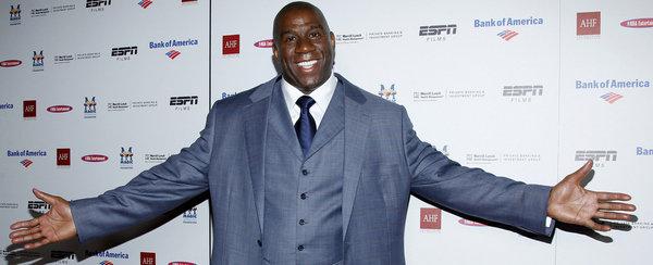 Magic Johnson, observó el Derby español.