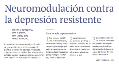 Neuromodulación contra la Depresión resistente - Torres y col.