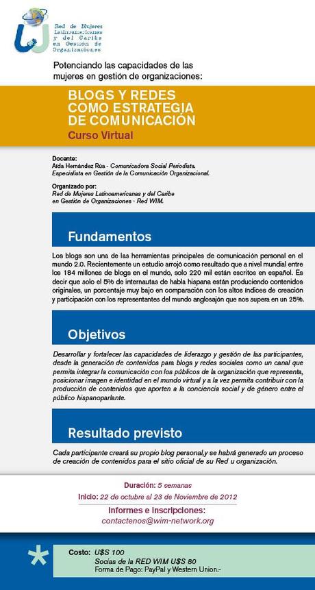 Curso virtual de BLOGS y REDES