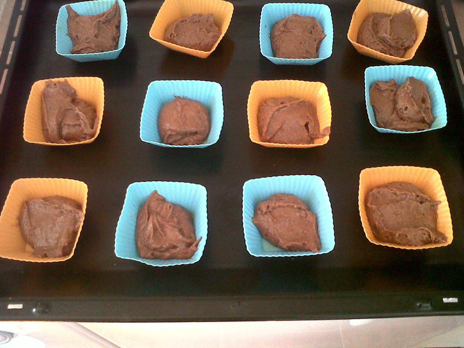 Magdalenas con chocolate estilo Silvia