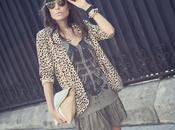 lady shorts print jacket